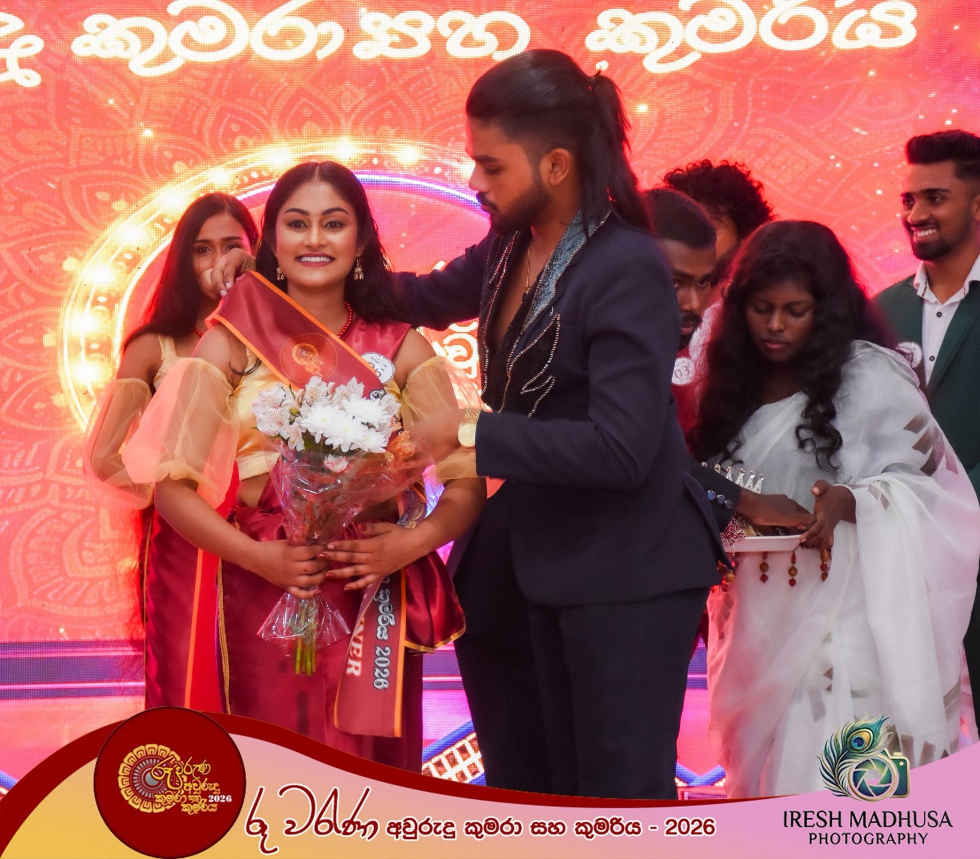 Award ceremony crowning moment